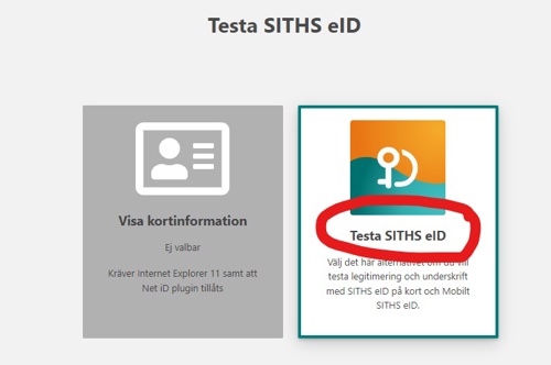 Testa SITHS-kort